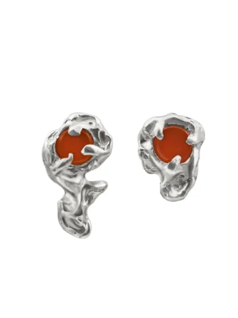 kolczyki nieregularne z karneolem